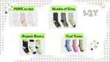 Pure (no dye) Babies & Kids' Socks - 98% Organic Cotton (3-pack) | Q for Quinn