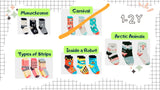Blocks of Colour V3 Kids Organic Cotton Socks (3-pack) | Q for Quinn