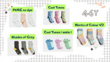 Blocks of Colour V3 Kids Organic Cotton Socks (3-pack) | Q for Quinn