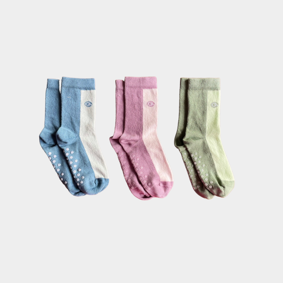 Cool Tones Kids Socks (3-pack) - 98% Organic Cotton