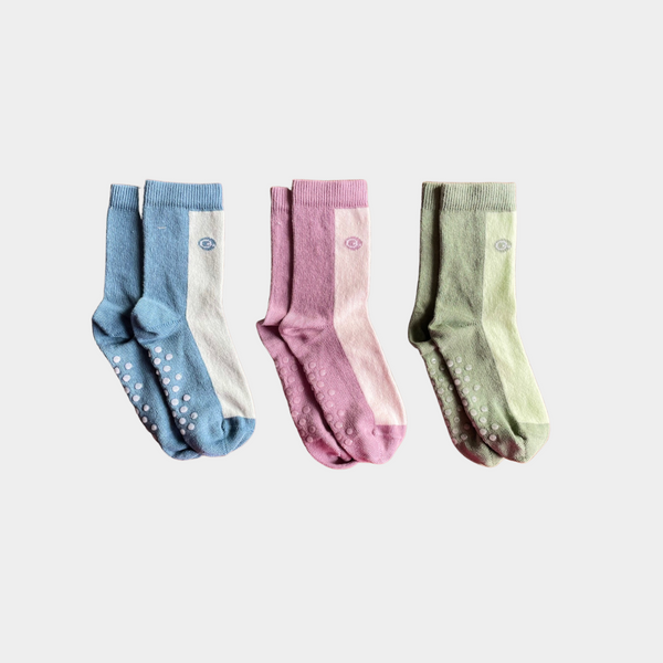 Cool Tones Kids Socks (3-pack) - 98% Organic Cotton | Q for Quinn