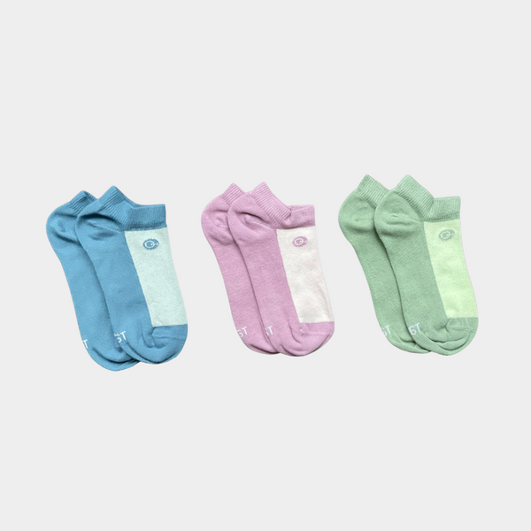 冷色调短袜 - 98% 有机棉（3 件装） | Q 代表奎因