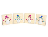 LIMITED! Snowman Friends 4 pc. Gem Block Set