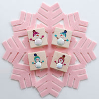 LIMITED! Snowman Friends 4 pc. Gem Block Set