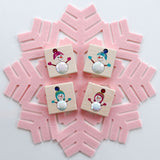 LIMITED! Snowman Friends 4 pc. Gem Block Set