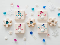 LIMITED! Snowman Friends 4 pc. Gem Block Set