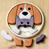 邦布玩具 |狗和猫圆形拼图
