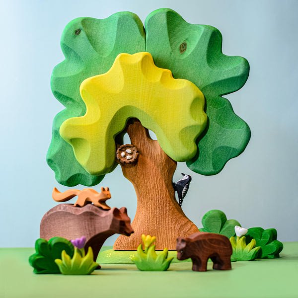 Bumbu Toys | Large Oak, Woodpecker and Nest SET