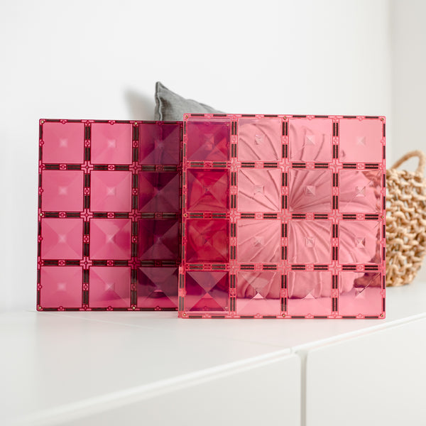Connetix 磁砖 | 2 件底板粉色和浆果套装