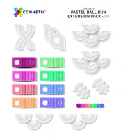 Connetix Magnetic Tiles | 80 pc Pastel Ball Run Expansion Pack