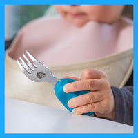 英國 Nana's Manners 嬰兒學習叉勺餐具套裝 兒童學習手掌抓握勺叉套裝