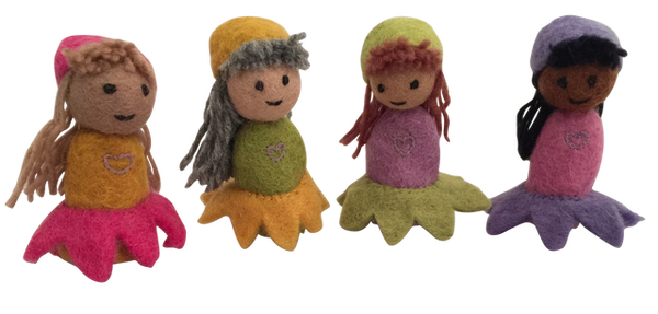 Papoose - Finger Puppets Flower Girls 4 pcs set
