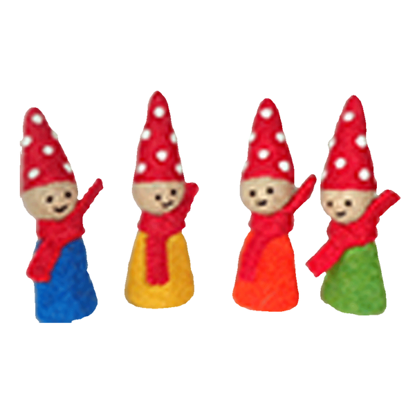Papoose - Finger Puppets Gnomes 4 pcs Boxset