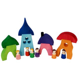 Bauspiel - Set of 4 Dwarf houses