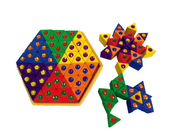 Bauspiel - Coloured Triangles/54 pcs