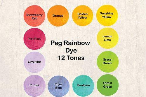 Tiny Land Peg Rainbow Tones - 12 - Free Little Bees