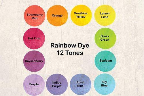 Tiny Land Rainbow Tones 12 Dye Stains - Free Little Bees