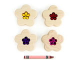 LIMITED! Bright Flower Gem 4 pc. Sensory Stacker Maple Block Set