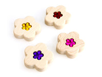 LIMITED! Bright Flower Gem 4 pc. Sensory Stacker Maple Block Set