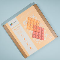 Connetix Magnetic Tiles | 2 Piece Base Plate Lemon & Peach Pack